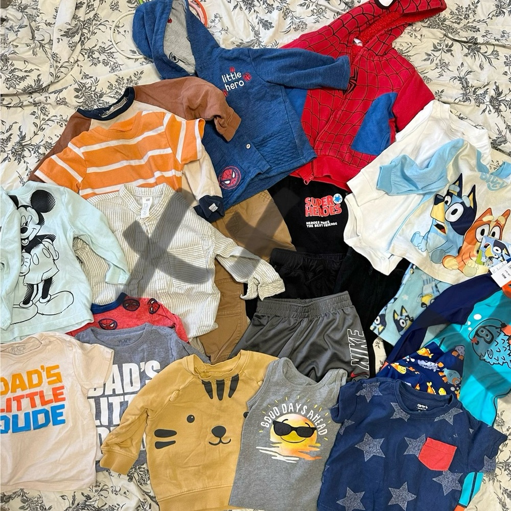 Toddler Boys Clothes Lot - Mixed Colors